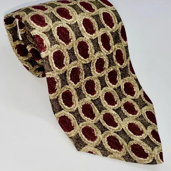 Lamberti Men’s Multicolor 100% Silk Necktie Handmade In Italy 58 x 3.75 inches - Picture 4 of 7